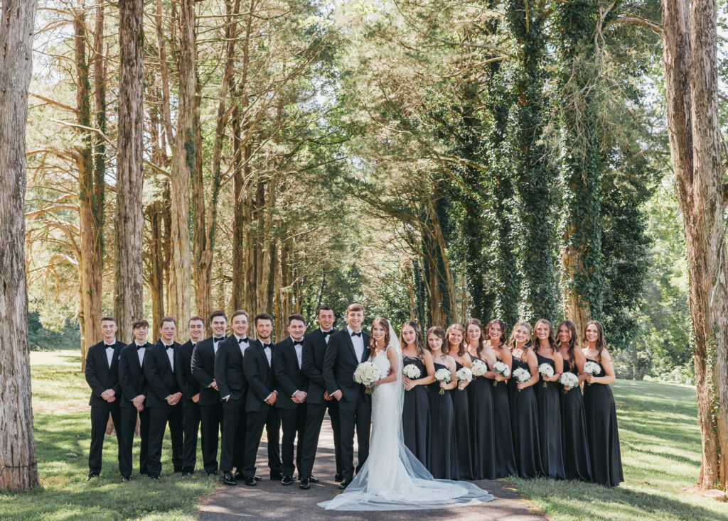 Photo of Allie and Alex's Wedding Party at Poplar Springs Manor Taken by Rachel Yearick Photography