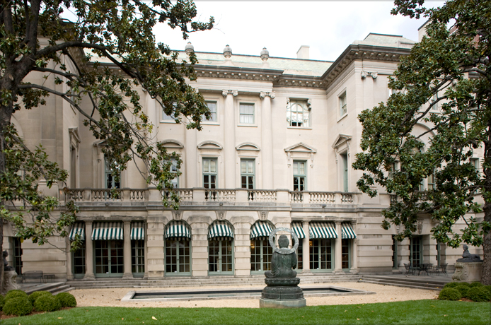 Anderson House in Washington DC with European architecture and marble staircase