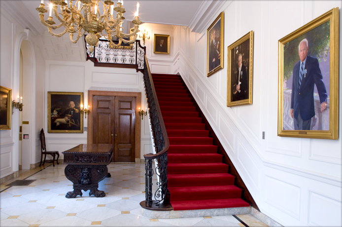 Staircase at Anderson House in Washington DC with European architecture