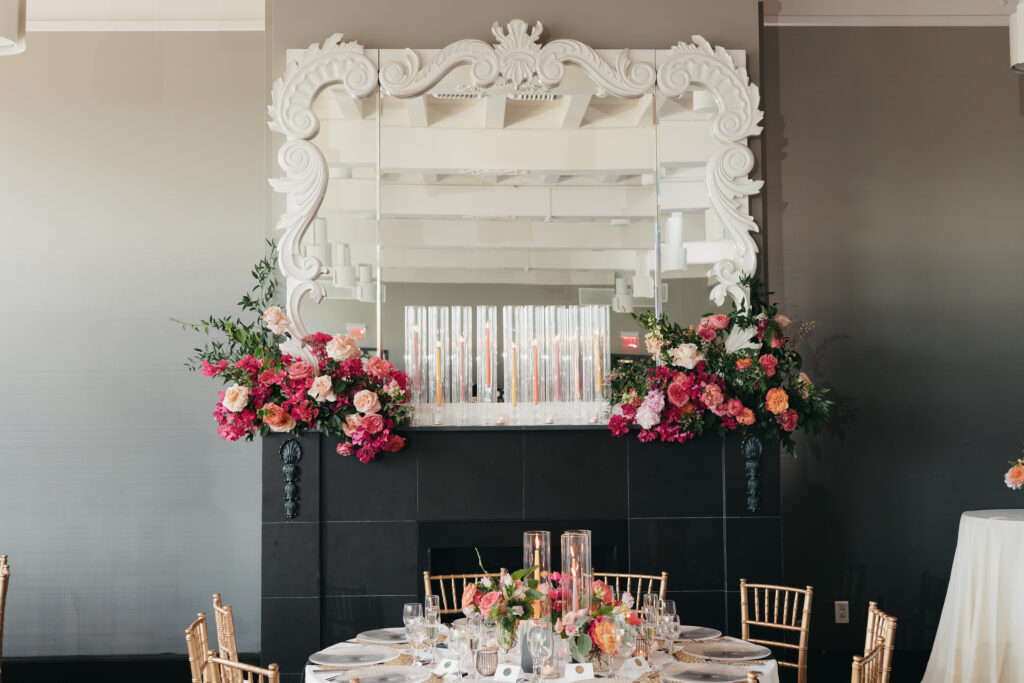 Editorial rooftop wedding at Hotel Washington with panoramic monument views and contemporary luxury styling