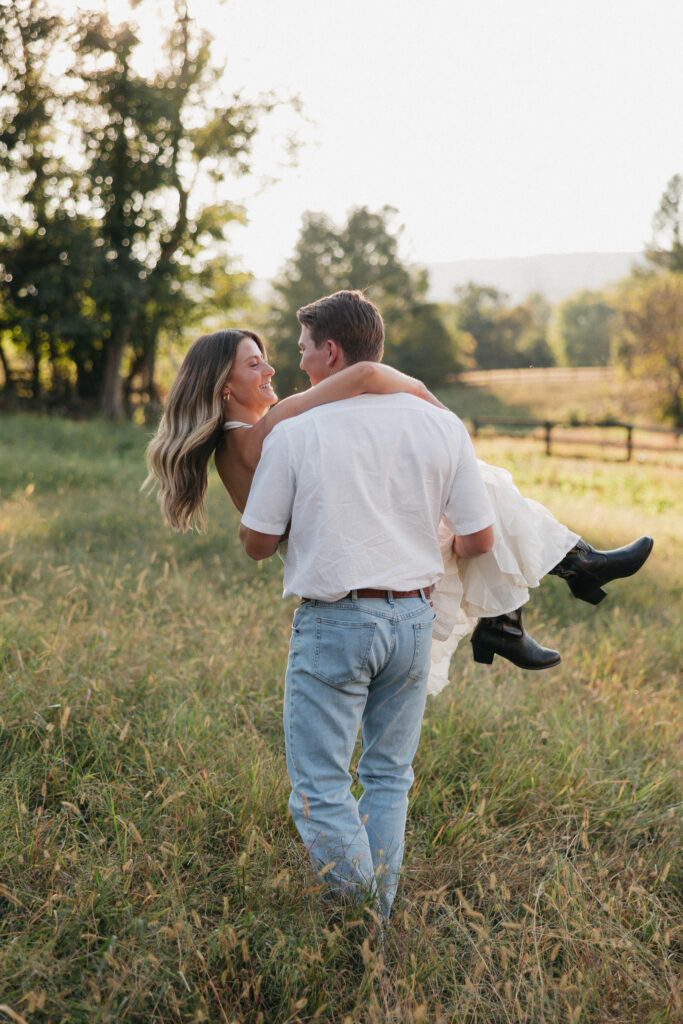 Refined, natural engagement photography for couples inspired by countryside charm and modern romance.