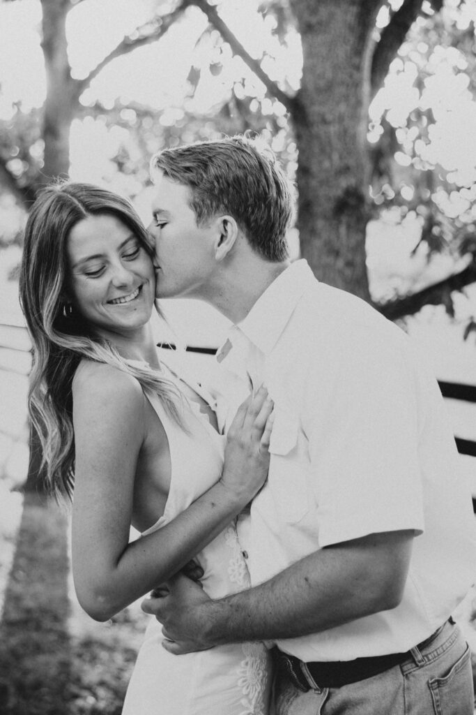 Editorial engagement photography in the Virginia countryside, blending romance, elegance, and authentic connection.