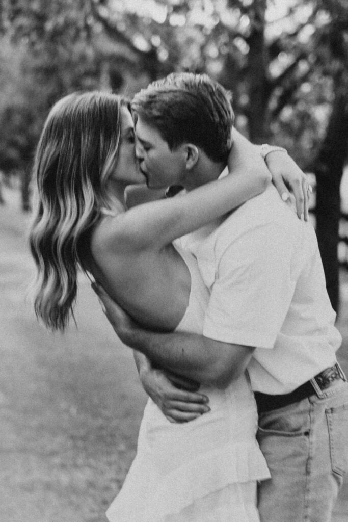 Editorial engagement photography in the Virginia countryside, blending romance, elegance, and authentic connection.