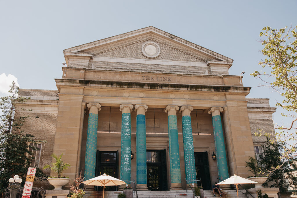 Modern, design-forward wedding at The Line Hotel DC inside a restored church with urban-chic architecture