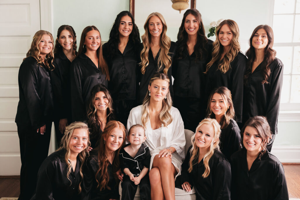 Bridesmaids at Raspberry Plain Manor wedding in Leesburg, Virginia