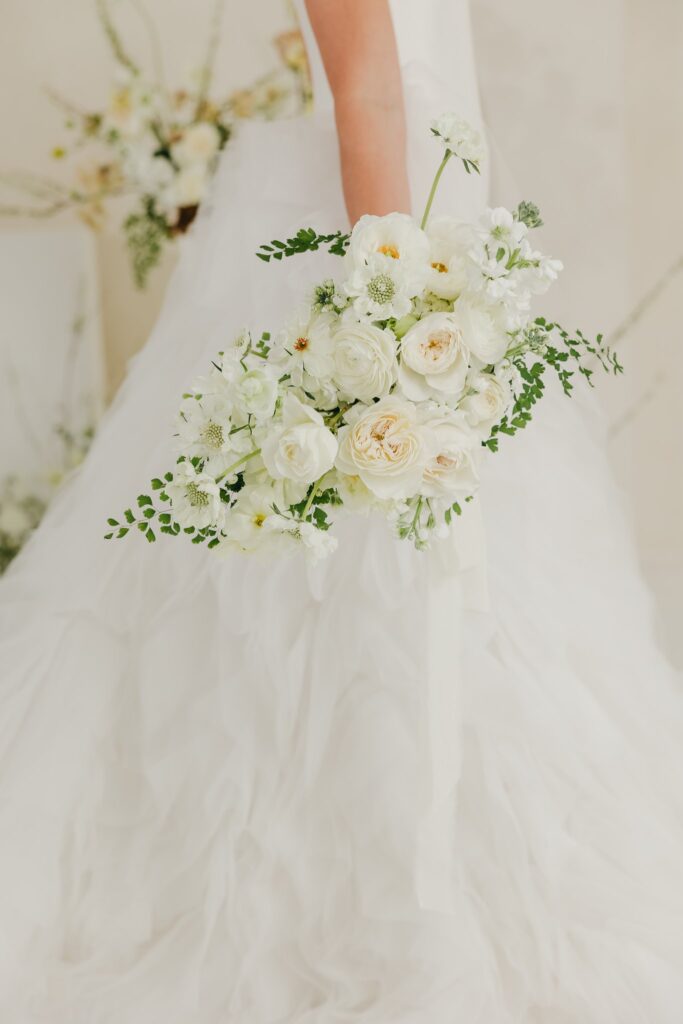 Wedding floral bouquet photographed by Rachel Yearick