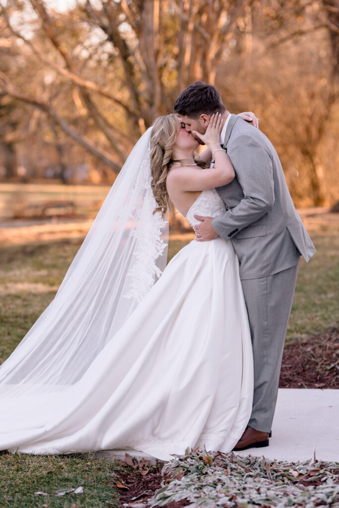 Romantic winter wedding portraits at Raspberry Plain Manor in Leesburg VA