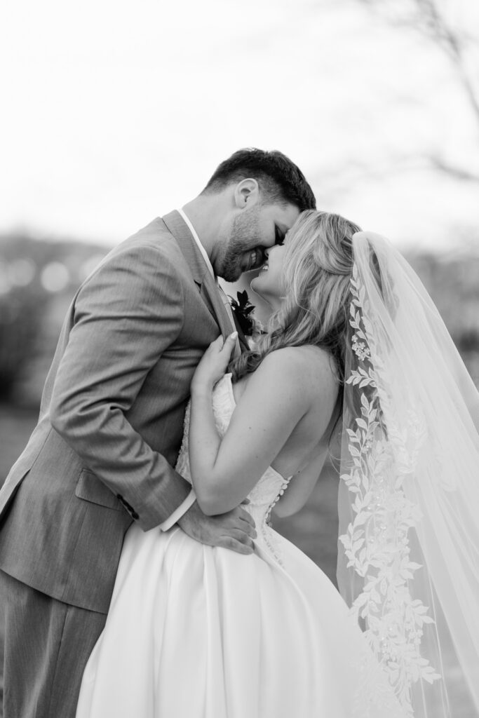 Romantic winter wedding portraits at Raspberry Plain Manor in Leesburg VA