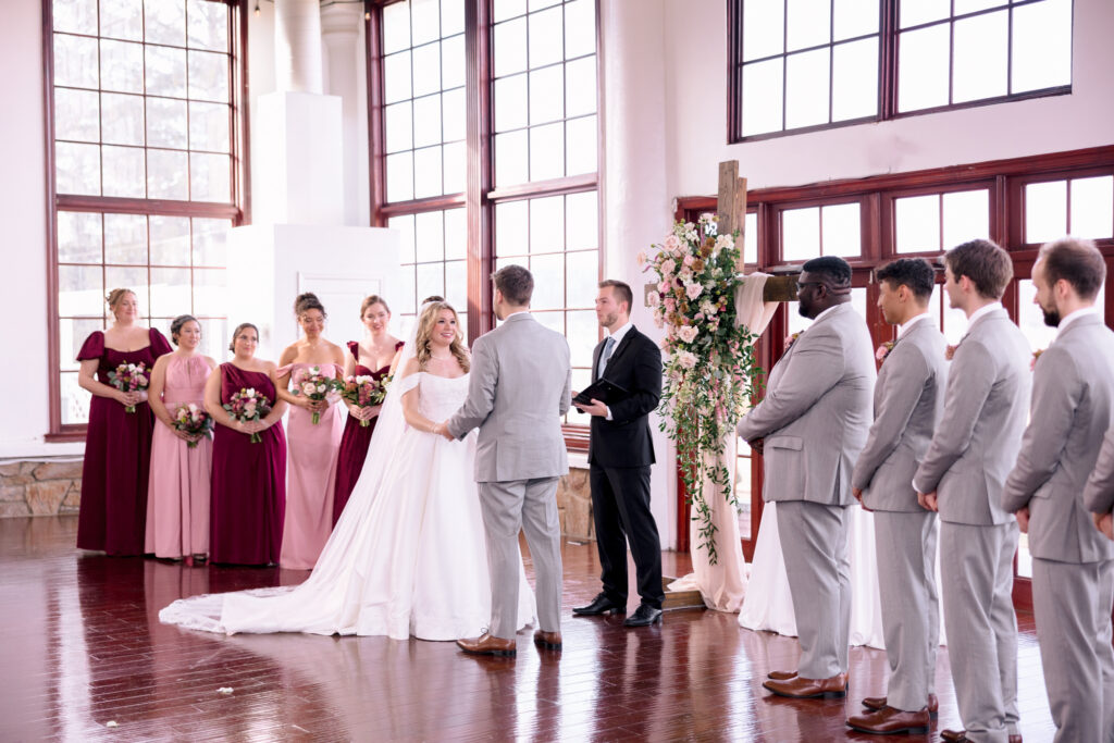 Christian wedding ceremony at Raspberry Plain Manor in Loudoun County Virginia