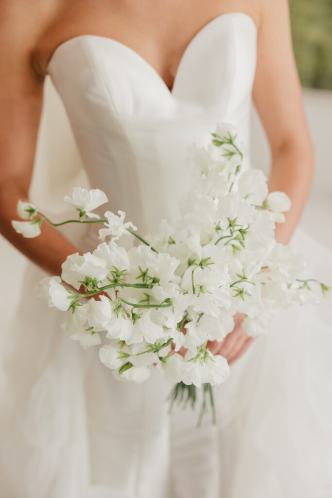 elegant Washington DC wedding ceremony floral installation