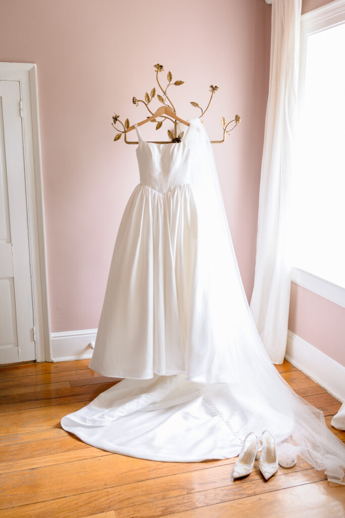 Essence of Australia wedding dress photographed at Tranquility Farm