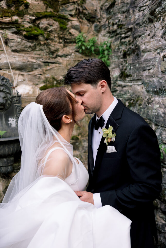 Bride and groom portraits at Tranquility Farm wedding venue