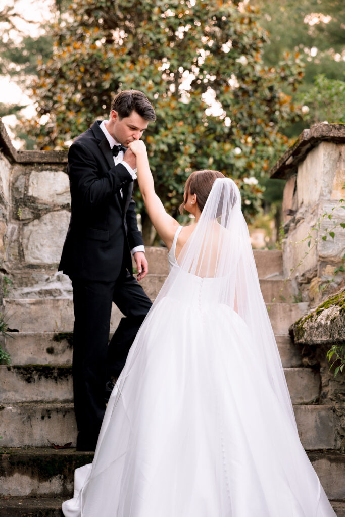 Bride and groom portraits at Tranquility Farm wedding venue