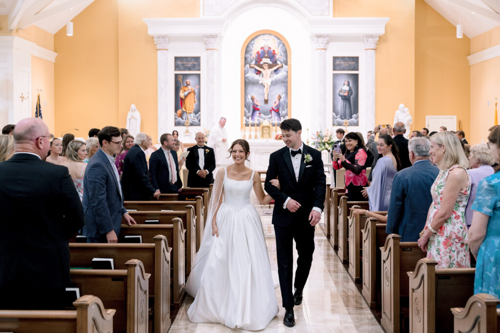 Catholic wedding ceremony at St. Francis de Sales Church in Purcellville Virginia
